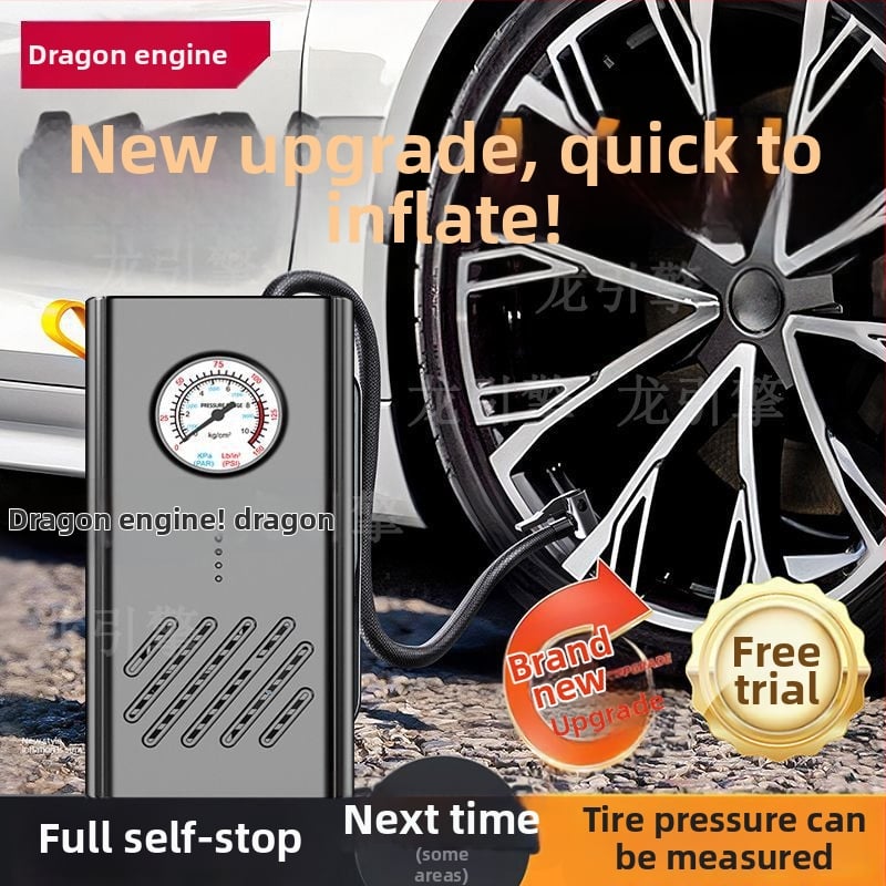 Φορτιζόμενη ασύρματη αντλία αέρα υψηλής ισχύος για αυτοκίνητο, μοτοσικλέτα και ποδήλατο, 12V, 220W, Οθόνη LCD