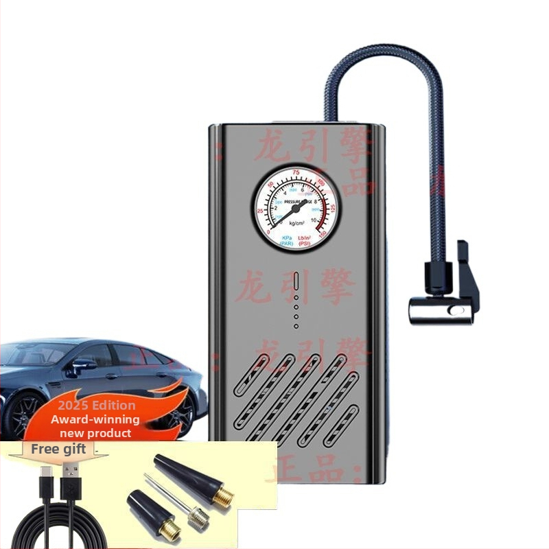 Φορτιζόμενη ασύρματη αντλία αέρα υψηλής ισχύος για αυτοκίνητο, μοτοσικλέτα και ποδήλατο, 12V, 220W, Οθόνη LCD