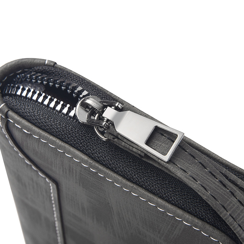 Ανδρικό μακρύ πορτοφόλι-τσάντα για κινητό με πολλές θήκες καρτών και μεγάλη χωρητικότητα, PU δέρμα, μοντέλο 9061-4, στυλ επιχειρηματικής μετακίνησης, αδιάβροχο και εξαιρετικά ελαφρύ