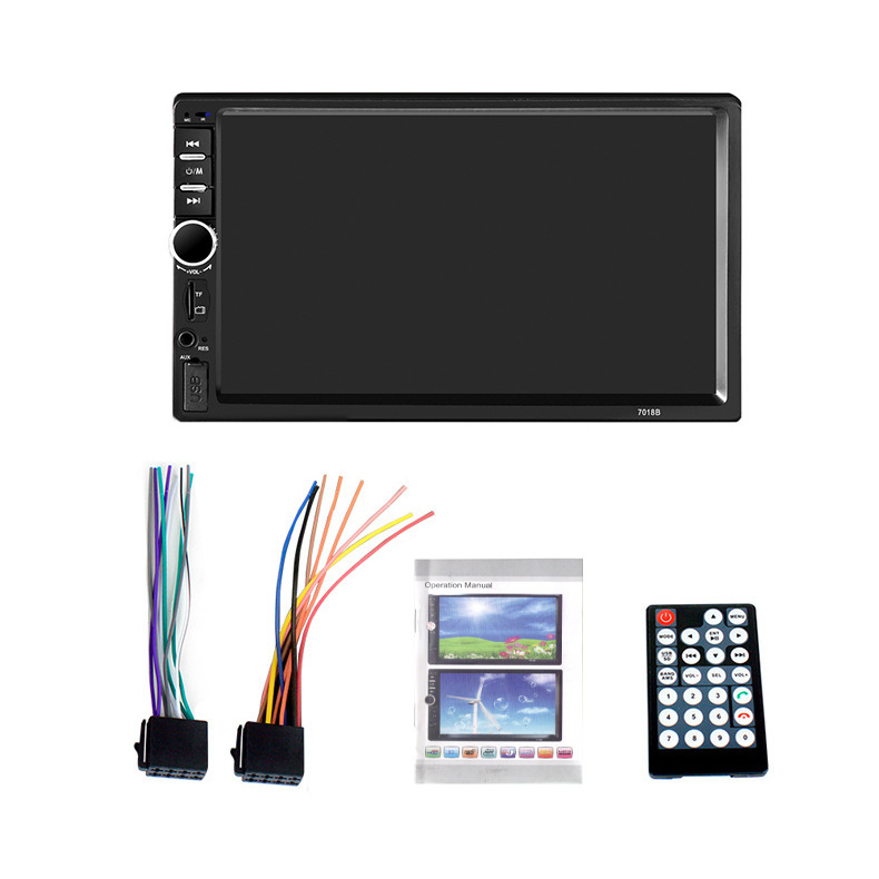 Automobilinis multimedijų imtuvas su CarPlay parinktimi, LCD ekranas, MiniSD atminties kortelė, 12V maitinimas, nuotolinis valdymas