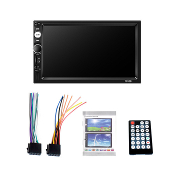 Automobilski MP5 player s LED zaslonom, model RH-7010B; napajanje 12-24V DC; video: AVI RMVB MPEG-4 MPG Realplay MOV; zvuk: MP3 WMA WAV APE FLAC