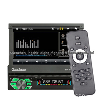 Automobijski MP5 player s LCD zaslonom, model 9601CM, napajanje 12-24V DC, utor za miniSD karticu, Bluetooth za hands-free pozive, USB povezivanje