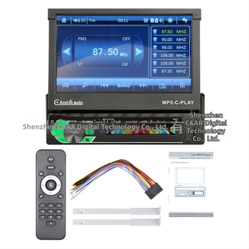 Automobijski MP5 player s LCD zaslonom, model 9601CM, napajanje 12-24V DC, utor za miniSD karticu, Bluetooth za hands-free pozive, USB povezivanje