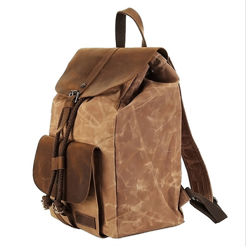 Platneni putni ruksak s zakrivljenim naramenicama, kapacitet 20–35 L, prostor za 12-inčni prijenosnik, podstava od pamuka