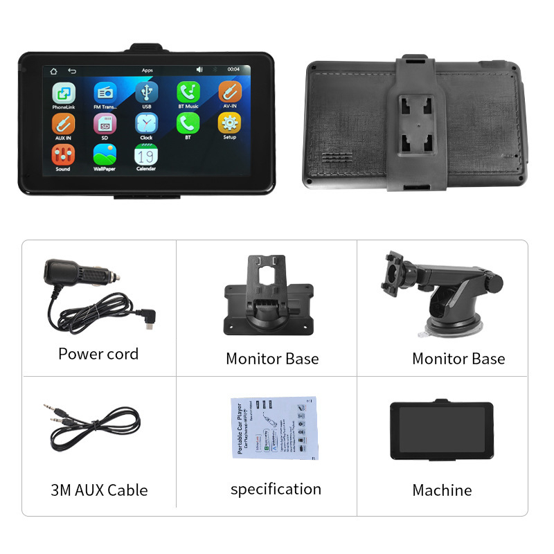 Haohuida MP5 player za automobil s bežičnim CarPlayem, čitač TF kartica, zaslon za obrtanje slike, Bluetooth i 16/32 GB memorije