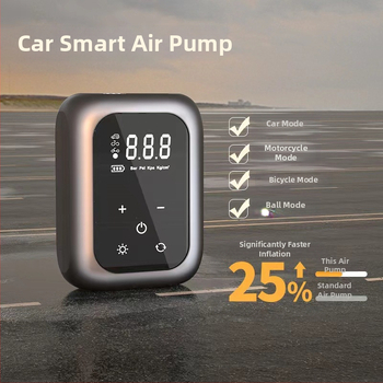 Bezdrôtová digitálna pumpa na pneumatiky do auta s jednovalcovým dizajnom, 80W, 7.4V, 30 L/min