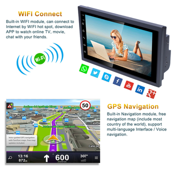 Automobilinis MP5 Android navigacijos grotuvė RK-A708, keturių branduolių, 2+32GB, OLED ekranas