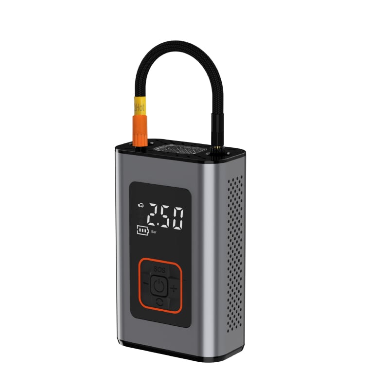 Επαναφορτιζόμενη φορητή αντλία αέρα αυτοκινήτου με ψηφιακή οθόνη, ασύρματη, 12V, 30 L/min, μετρητής πίεσης ελαστικών