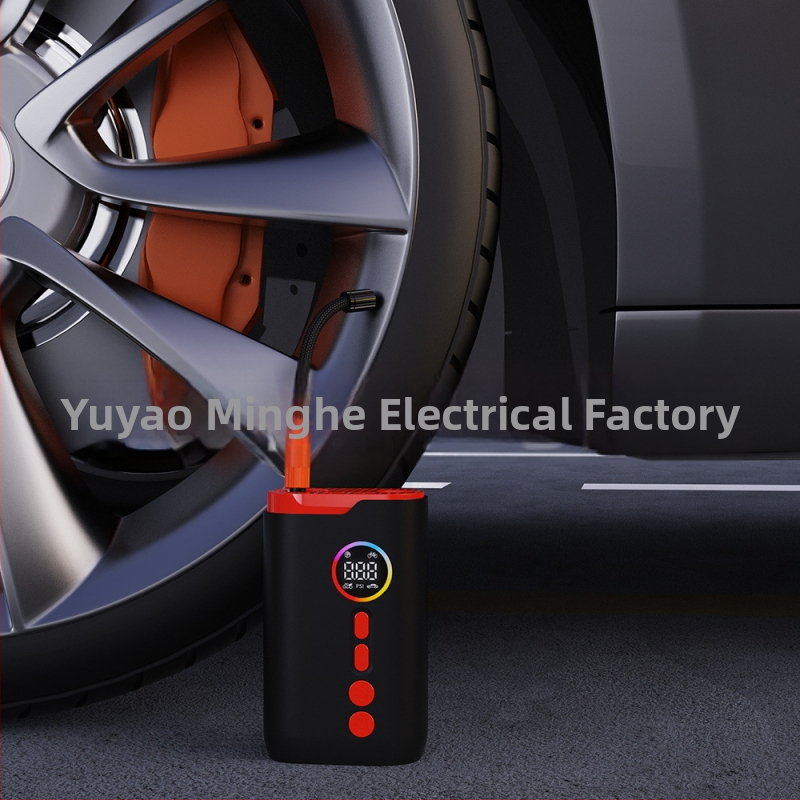 Prijenosna pumpa za automobile i bicikle s digitalnim zaslonom — aluminijska legura, DC7.4V, 7.5A, Type-C napajanje