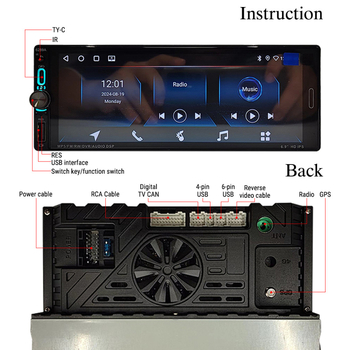 Navihua MP5 auto player Bluetooth, bežični CarPlay i Android navigacija, 2GB+32GB memorije, GPS i Wi-Fi
