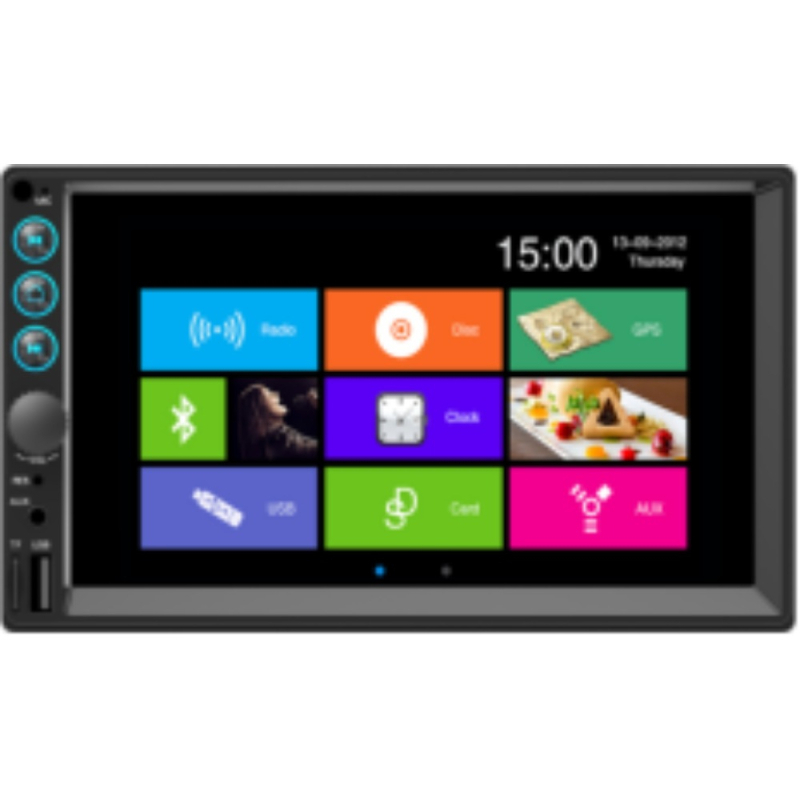 Car MP5 multimedijski player s CarPlay, prenosni LCD zaslon, Bluetooth navigacija, utor za memorijsku karticu, video i radijska funkcija, napajanje 12-24V DC