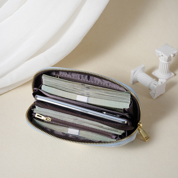 PU bőrhatású clutch táska, shell stílus, cipzárral nyíló, belső zsegek telefonhoz és dokumentumokhoz, poliészter bélés