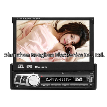 Automobilinis Bluetooth MP5 grotuvas su ištraukiamu OLED jutikliniu ekranu, atbulinės kameros palaikymas, SD/USB kortelėms