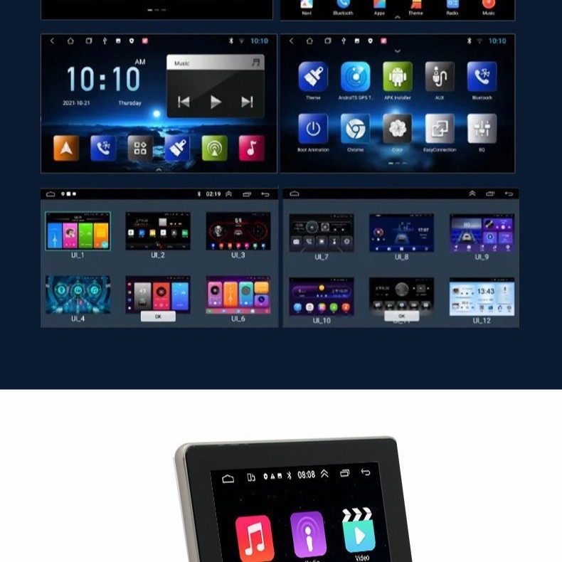 Automobil MP5 prehrávač s LCD obrazovkou, model Sx1, 12–24V DC, formáty videa: Avi RMVB MP4 FLV MPG Realplay MOV, formáty zvuku: MP3 WMA WAV FLAC APE