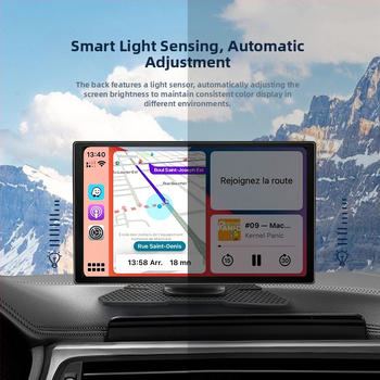 Belaidis CarPlay ir Android Auto LCD ekranas su atbulinės vaizdo funkcija, Bluetooth ryšys, palaiko kelias vaizdo formas