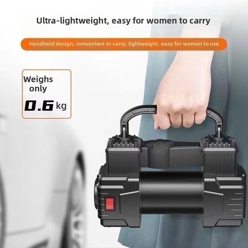 Pumpa na vzduch pre elektrické vozidlá, 220W, digitálny displej, dva alebo viac valcov, výstražné svetlo