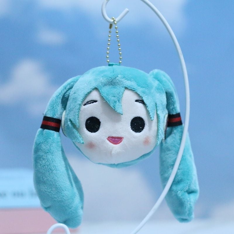Λούτρινο κούκλα μπρελόκ για τσάντα, εμπνευσμένο από Hatsune Miku, εξαιρετικά μαλακό με γέμισμα PP βαμβάκι, προσαρμογή λογότυπου (OEM)