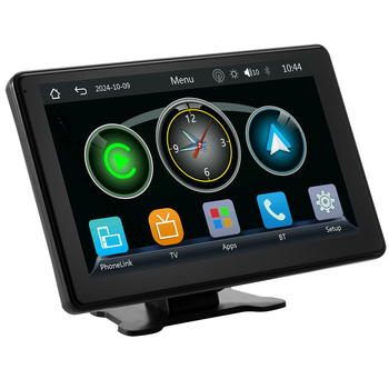 9-inčni bežični CarPlay GPS navigacijski sustav za ogledalo retrovizora, s Wi-Fi, podrška TF kartici do 256GB, napajanje 12–24V DC, DDR2 64MB ugrađena memorija