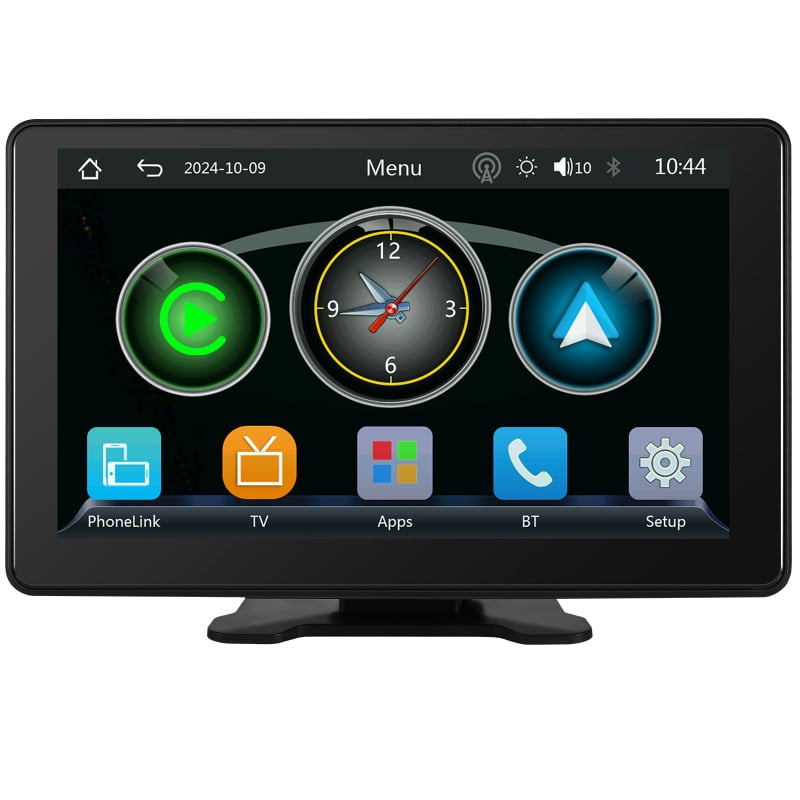 9-inčni bežični CarPlay GPS navigacijski sustav za ogledalo retrovizora, s Wi-Fi, podrška TF kartici do 256GB, napajanje 12–24V DC, DDR2 64MB ugrađena memorija