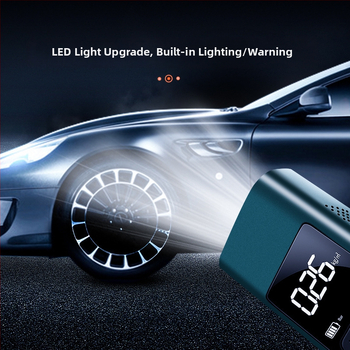 Ασύρματος φορητός αντλητής αέρα αυτοκινήτου με ψηφιακή οθόνη, 12V, 220W, 25 L/min; κατάλληλος για αυτοκίνητο, ποδήλατο, μοτοσικλέτα και μπάλες