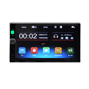 Automobilski MP5 multimedijalni navigacijski uređaj s CarPlay i Bluetoothom, model CTC-7080, podrška MiniSD kartici, video formati AVI RMVB MPEG-4 FLV MOV, audio formati MP3 WMA WAV APE FLAC