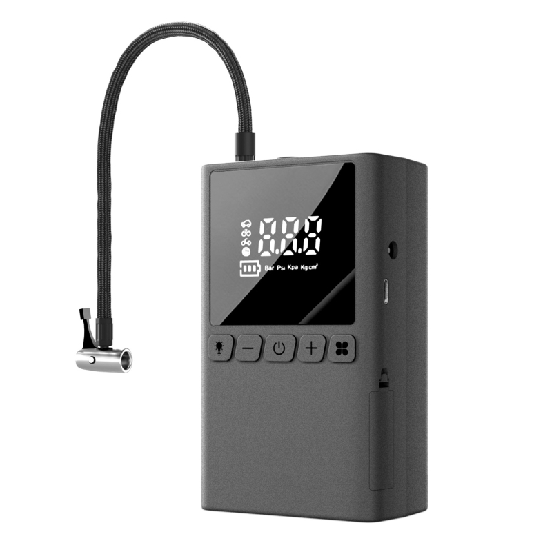 Prijenosna automobilska pumpa za gume s digitalnim zaslonom, USB napajanje 5V/2A, 80W, protok zraka 70 L/min, LED svjetlo