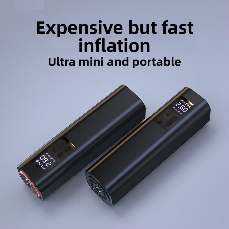 Ultra Mini αντλία αυτοκινήτου με αναλογική οθόνη και μετρητή πίεσης ελαστικών, 12V, 50 L/min