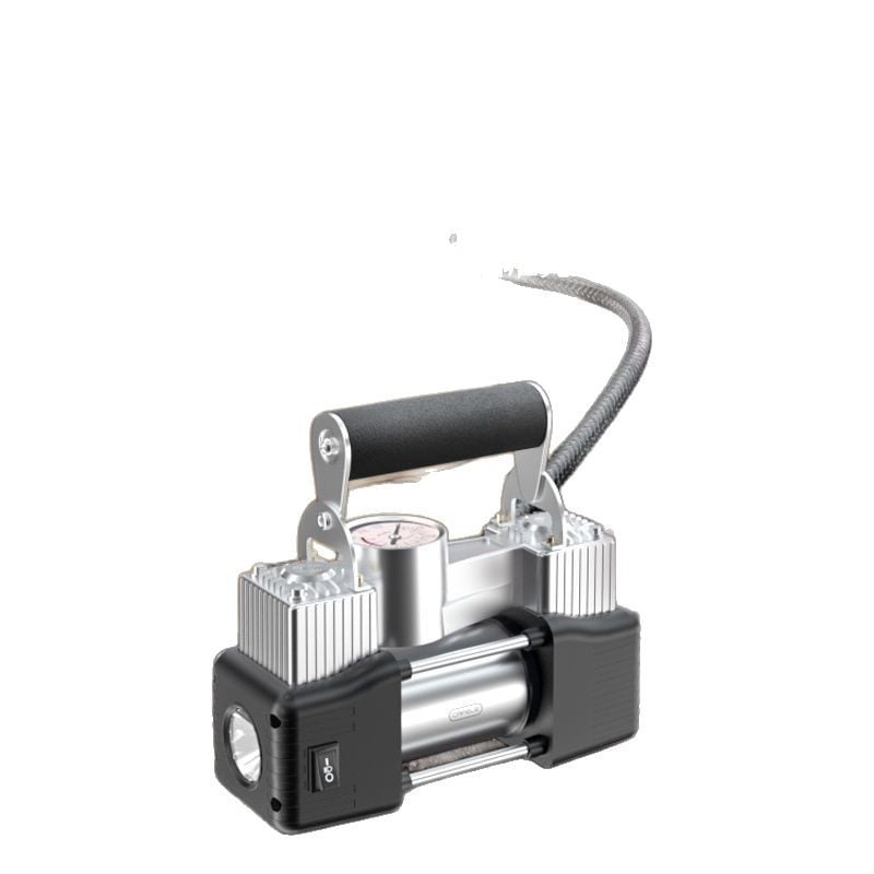 Αντλία αέρα αυτοκινήτου για τοποθέτηση στο αυτοκίνητο, διυλινδρική, 220W, ψηφιακή οθόνη, καλώδιο 5 μ.