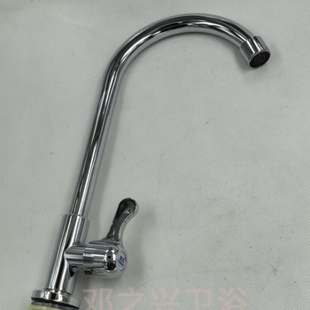 Slavina za kuhinju s hladnom vodom, vertikalna, s velikim zavojem, od nehrđajućeg čelika, keramički ventil, 20 mm ulaz/izlaz, model 3231