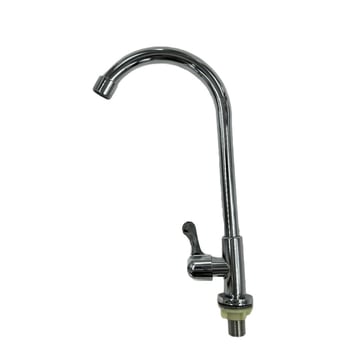 Slavina za kuhinju s hladnom vodom, vertikalna, s velikim zavojem, od nehrđajućeg čelika, keramički ventil, 20 mm ulaz/izlaz, model 3231