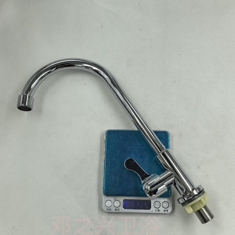 Slavina za kuhinju s hladnom vodom, vertikalna, s velikim zavojem, od nehrđajućeg čelika, keramički ventil, 20 mm ulaz/izlaz, model 3231