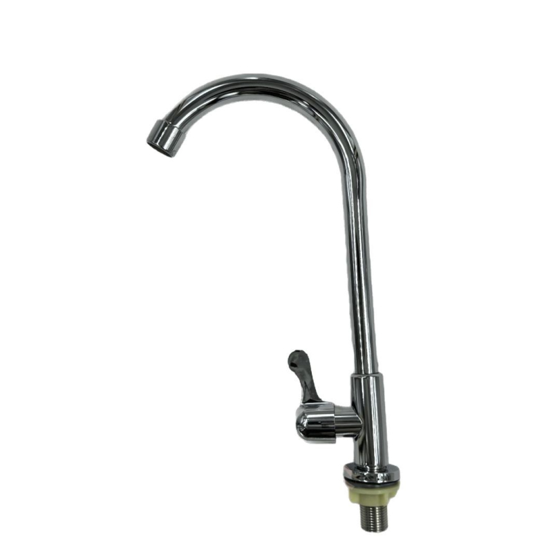 Slavina za kuhinju s hladnom vodom, vertikalna, s velikim zavojem, od nehrđajućeg čelika, keramički ventil, 20 mm ulaz/izlaz, model 3231