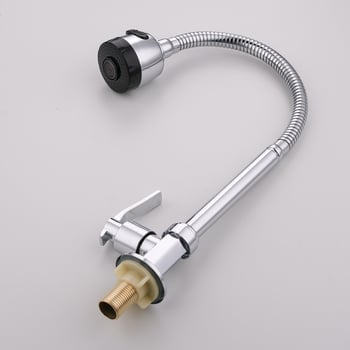 Kuhinjska slavina s šestougaonim vertikalnim dizajnom, magnetska, mesingana legura, keramičko jezgro ventila, nominalni tlak 10 bar, radna temperatura 0–90°C