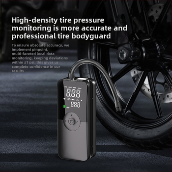 Prenosná vzduchová pumpa do auta, 12V, 120W, 25 L/min, digitálny displej, vstavaná power banka