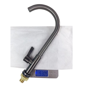 Kuhinjski slavina – nehrđajući čelik, jedini hladni protok, keramički disk ventil, nominalni tlak 1,6 MPa, radna temperatura 0–100°C