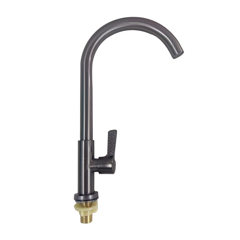 Kuhinjski slavina – nehrđajući čelik, jedini hladni protok, keramički disk ventil, nominalni tlak 1,6 MPa, radna temperatura 0–100°C