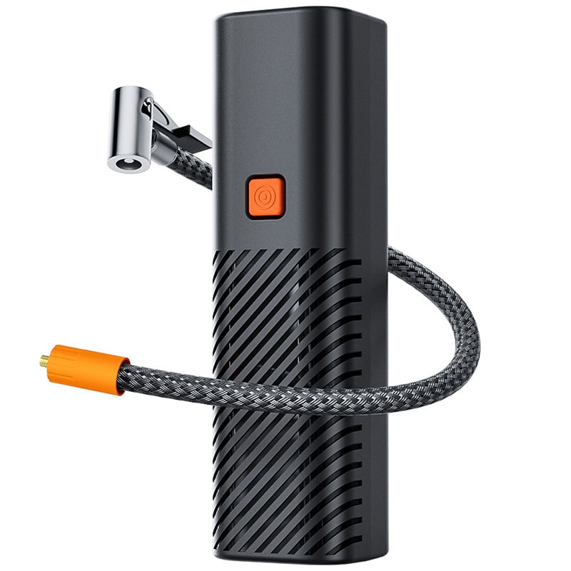 Φορητή ηλεκτρική αντλία ελαστικών αυτοκινήτου με μετρητή πίεσης, 12V τροφοδοσία από αναπτήρα, μονοκύλινδρη, 25 L/min, 80W