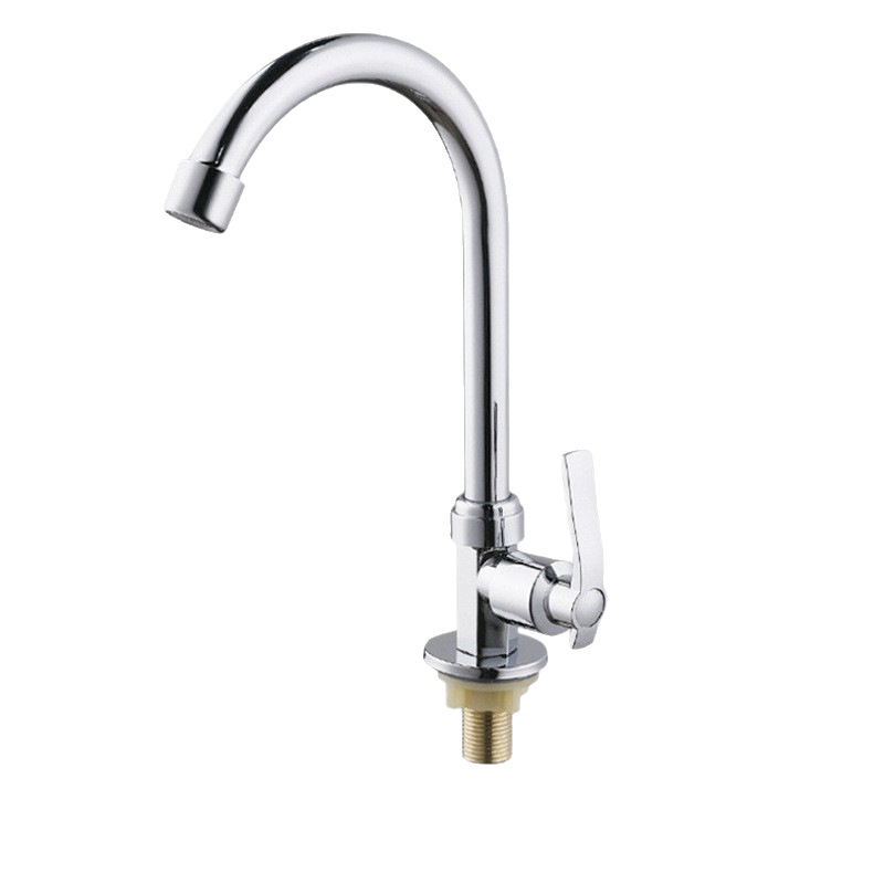 Kuhinjski faucet s jednim hladnim vodom za sudoperu, okretni slavine s mesingovim jezgrama ventila
