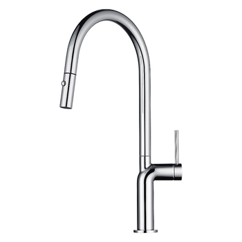 Bakarni kuhinjski miješalica s vučnim izljevom, otok ugradnja, keramički disk ventil