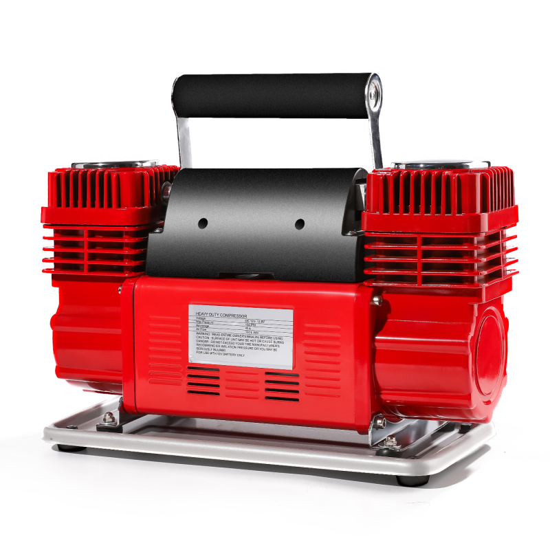 Automobilska električna pumpa za zrak – visokoučinkovita dvostrukocilindrična pumpa za gume, 12V, 280W, 70 L/min, 5 m crijevo