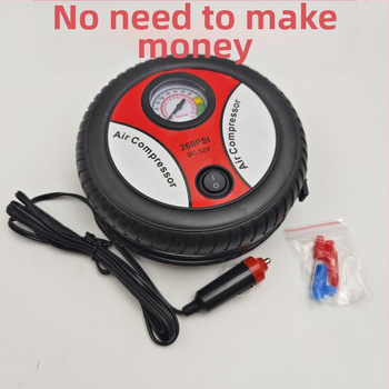 Prenosný elektrický kompresor na pneumatiky pre auto – 12V, 120W, 70 L/min, jednoválcový, s manometrom