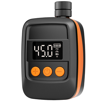 Pompa electrică inteligentă mini pentru biciclete și motociclete, baterie Li-ion 7,4V, debit 25 L/min, afișaj digital, greutate 152 g, carcasă PC ignifugă