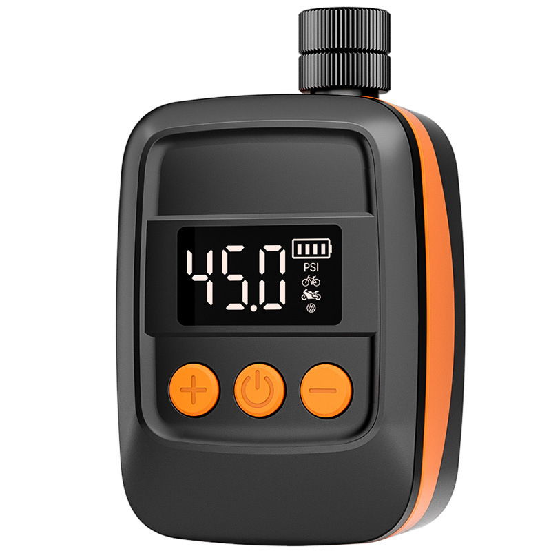 Pompa electrică inteligentă mini pentru biciclete și motociclete, baterie Li-ion 7,4V, debit 25 L/min, afișaj digital, greutate 152 g, carcasă PC ignifugă