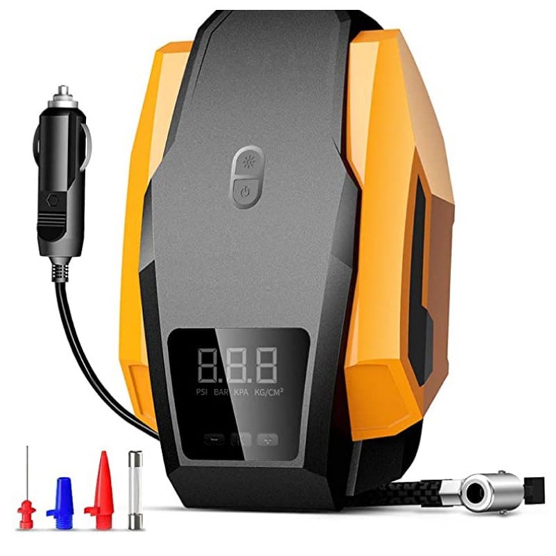 Αντλία αυτοκινήτου με ψηφιακή οθόνη, 12V, 120W, καλώδιο 2,85 μ., φωτισμό και μανόμετρο πίεσης ελαστικών