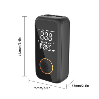 Pompa de pneuri pentru mașină cu afișaj digital, alimentare USB, 12V, debit de aer 25 L/min, funcționare continuă peste 20 de minute