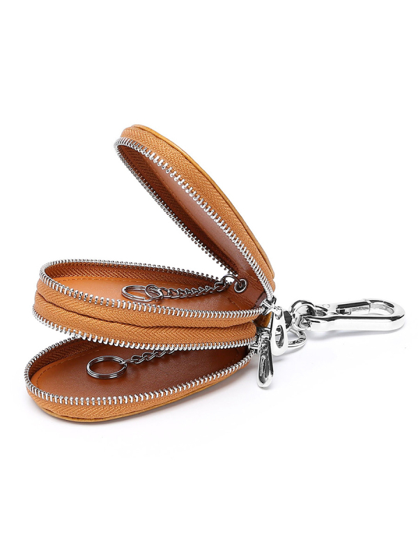 Muška kožna torbica za ključeve, gornja sloj goveđe kože, podstava od mikrovlakana, otporna na habanje, poslovni stil dnevnog putovanja