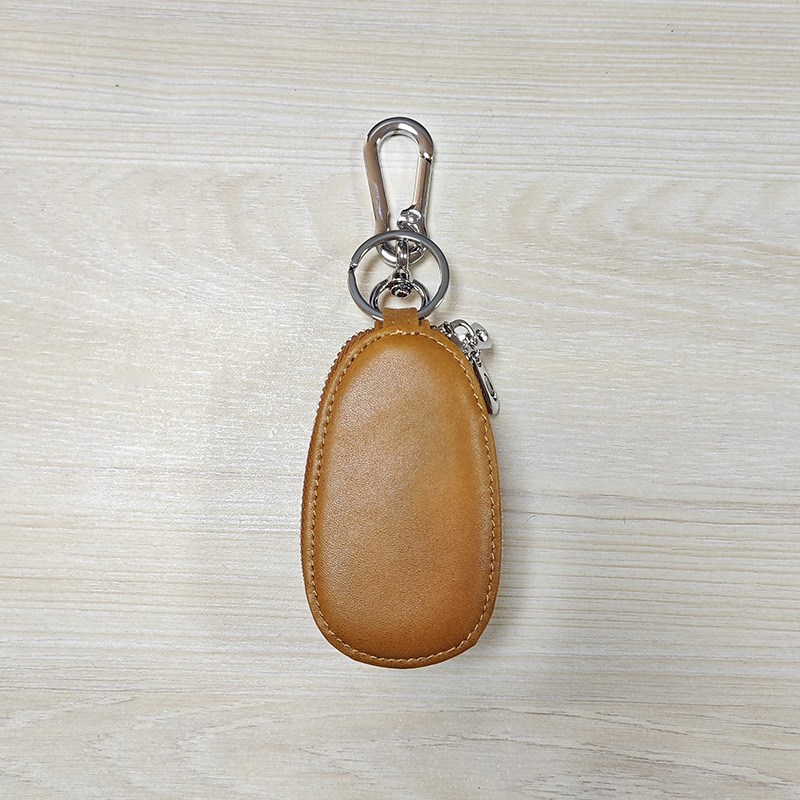 Muška kožna torbica za ključeve, gornja sloj goveđe kože, podstava od mikrovlakana, otporna na habanje, poslovni stil dnevnog putovanja