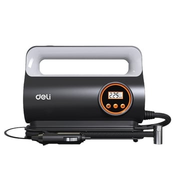 Pompa de aer pentru mașină cu afișaj digital și oprire automată presetată, 12V 100W, cablu de alimentare de 3,25 m