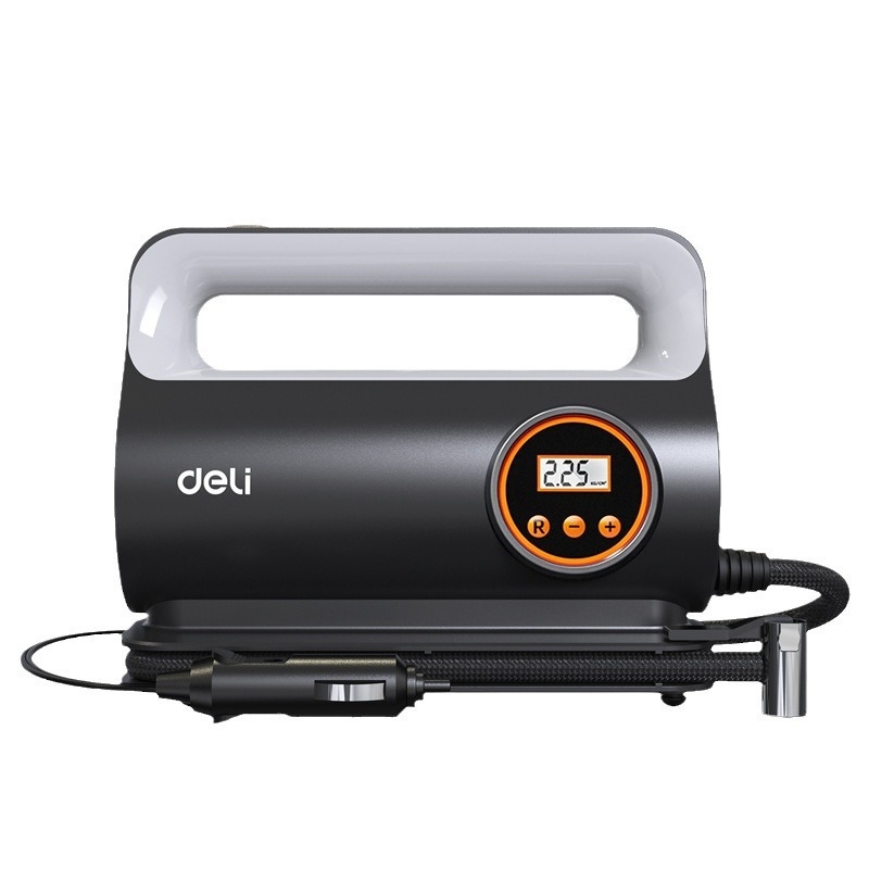 Pompa de aer pentru mașină cu afișaj digital și oprire automată presetată, 12V 100W, cablu de alimentare de 3,25 m