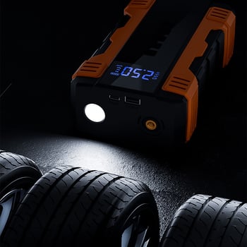 Umflător auto și pornire de urgență – 14.8V, 120W, 35 L/min, Afișaj digital, Durată 5–20 min